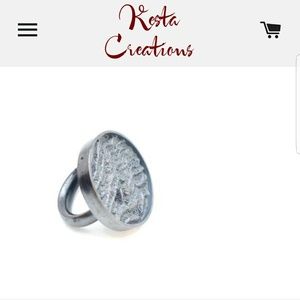 Kesta Creations 925 Oxidized Silver Ring